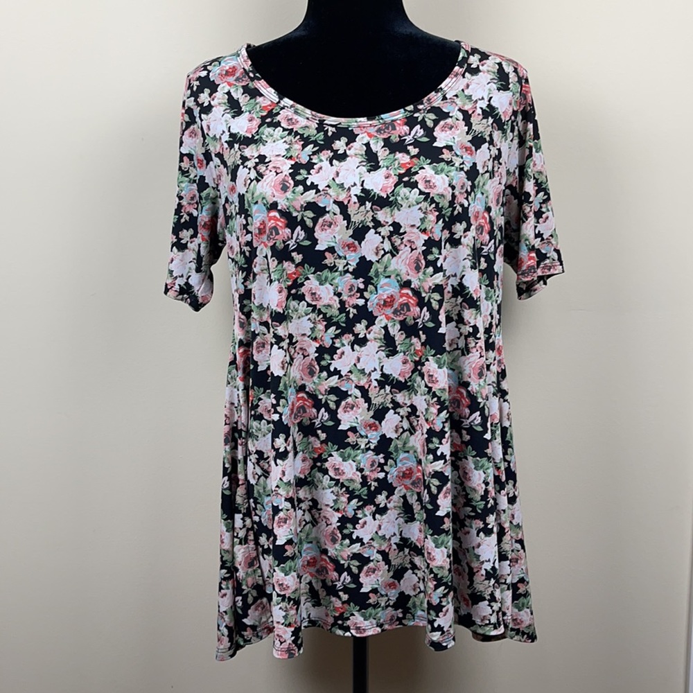 LolaRoe short sleeve Floral Prints Tunic/Dress Top